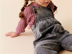 Lil Atelier light grey denim overall bukser